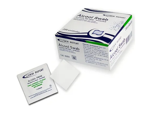 ALCOOL SWAB SACHES C/200 LABOR IMPORT