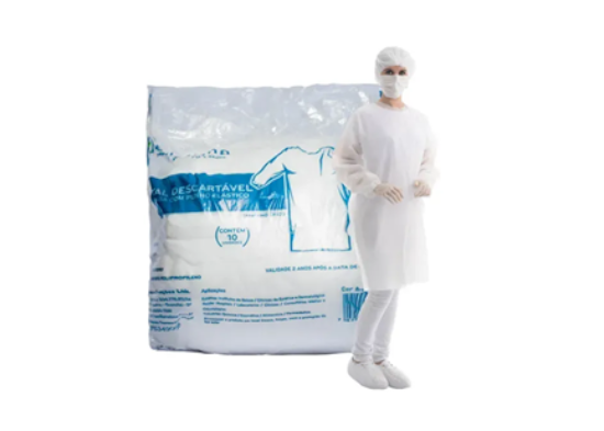 AVENTAL BCO. DESC M L C/ PUNHO EL STANDARD 30G C/10 ANADONA