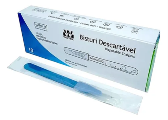 BISTURI DESCARTAVEL N 15 C/10 WILTEX