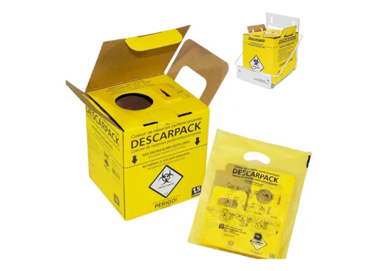 COLETOR PERFUROCORTANTE 1,5L DESCARPACK